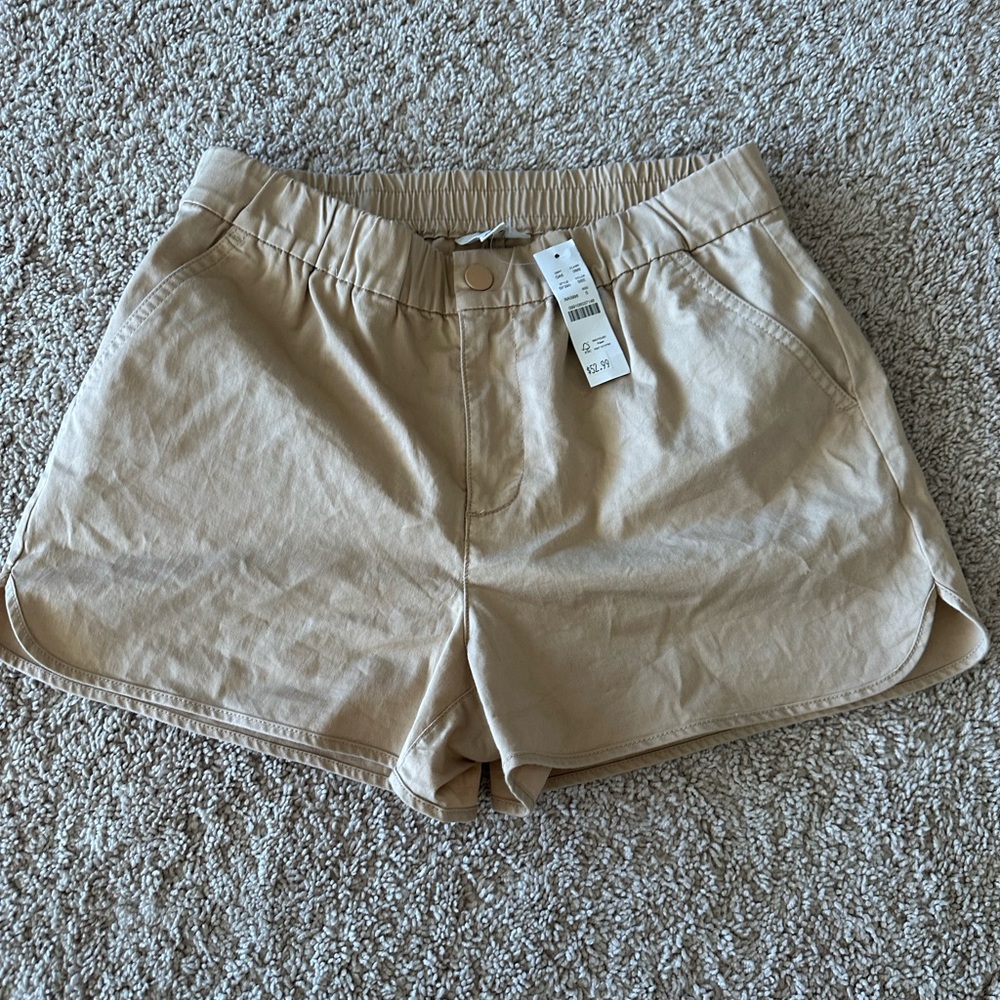 J.Crew khaki elastic waste shorts